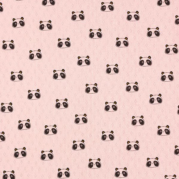Fijngebreide jersey met gaatjesmotief Panda's | by Poppy – roze, image number 1