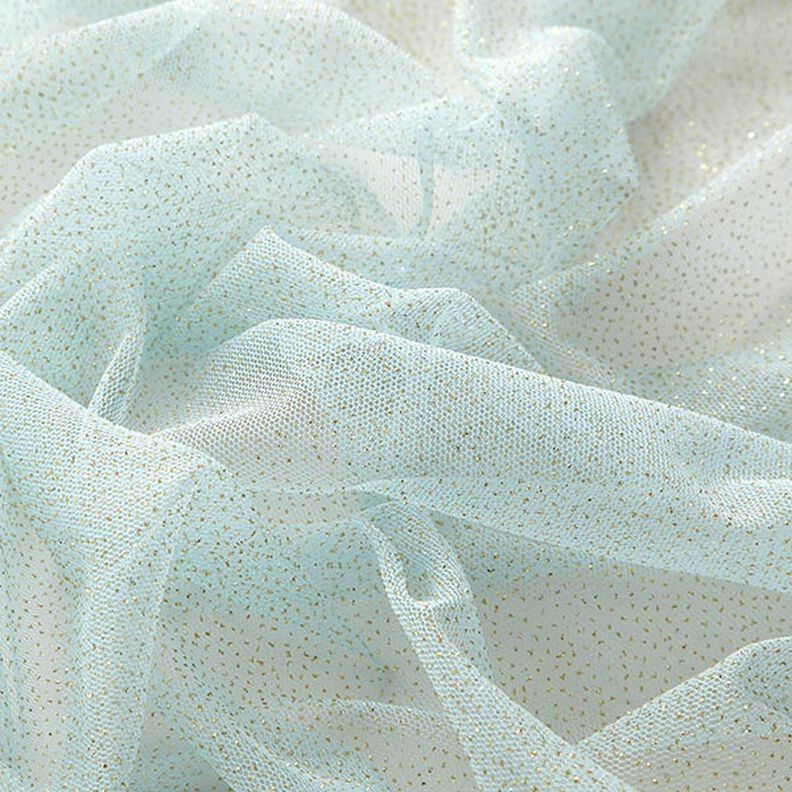 Glittertule royal – lichtblauw/goud,  image number 3