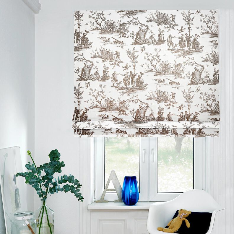 Decostof Half panama blije dansers 280 cm – taupe/wit,  image number 6