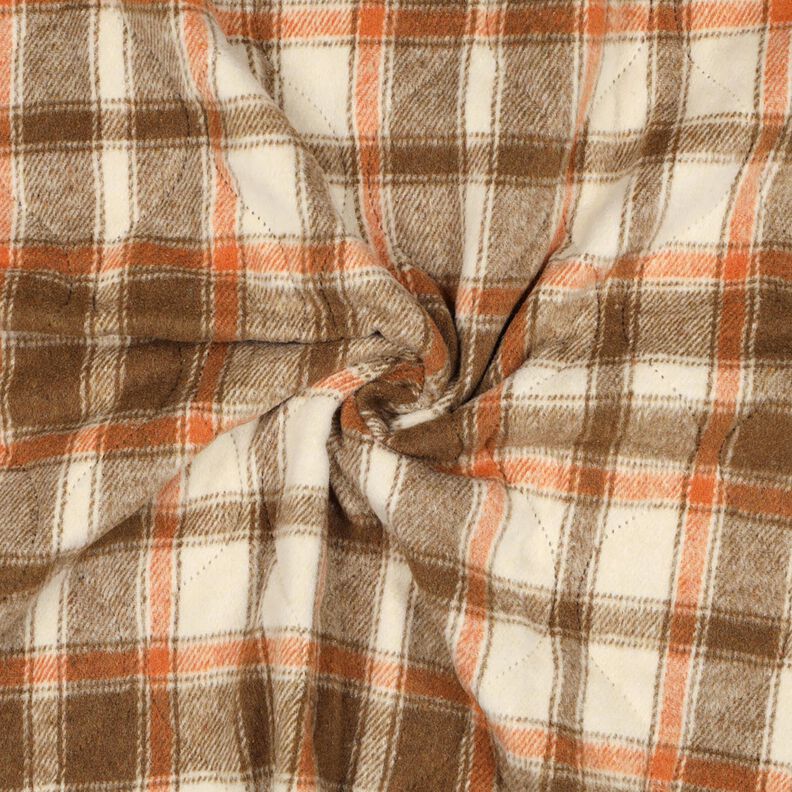 Doorgestikte stof Flanel Ruit | Poppy Fabrics – beige, image number 4