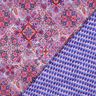 Doorgestikte stof Doubleface Ruiten | Poppy Fabrics – blauwlila/kastanjebruin,  thumbnail number 1