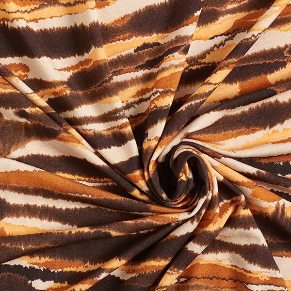 Viscosejersey tie-dye print – beige/bruin,  image number 3