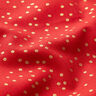 Katoenen stof Popeline fijne stippen – rood/goud,  thumbnail number 2
