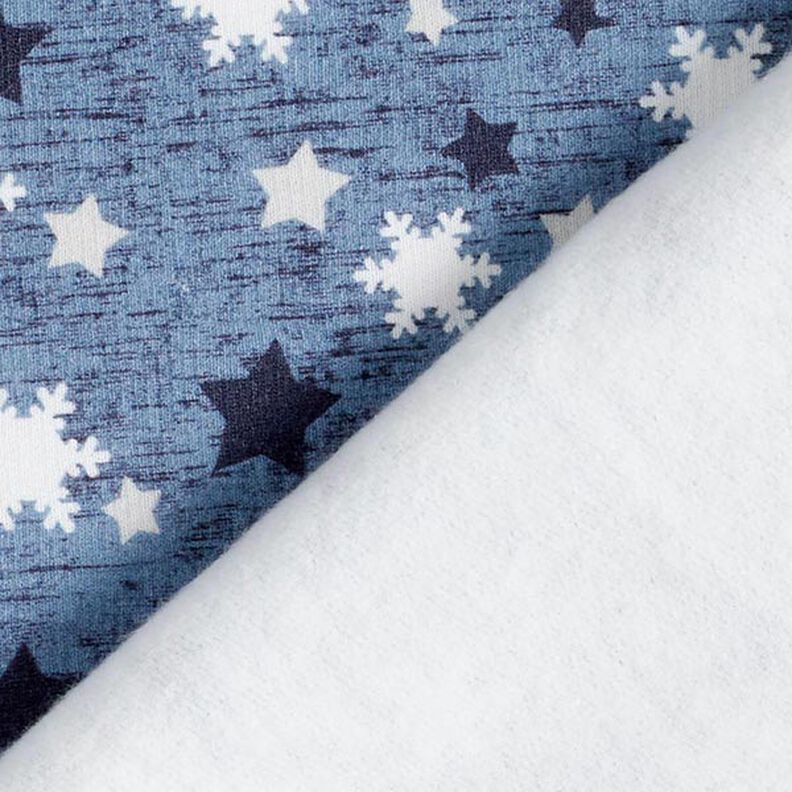 Sweatshirt geruwd Sneeuwvlokjes en sterren Digitaal printen – blauwgrijs,  image number 5