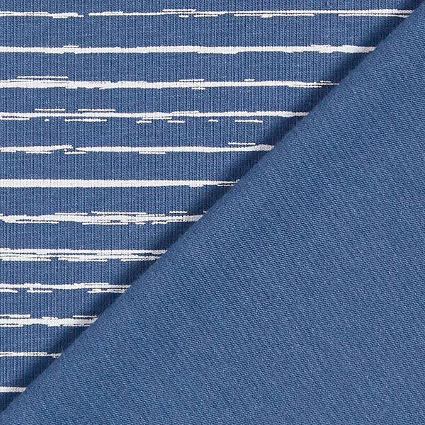 Katoenjersey Skribbel-strepen – jeansblauw,  image number 4
