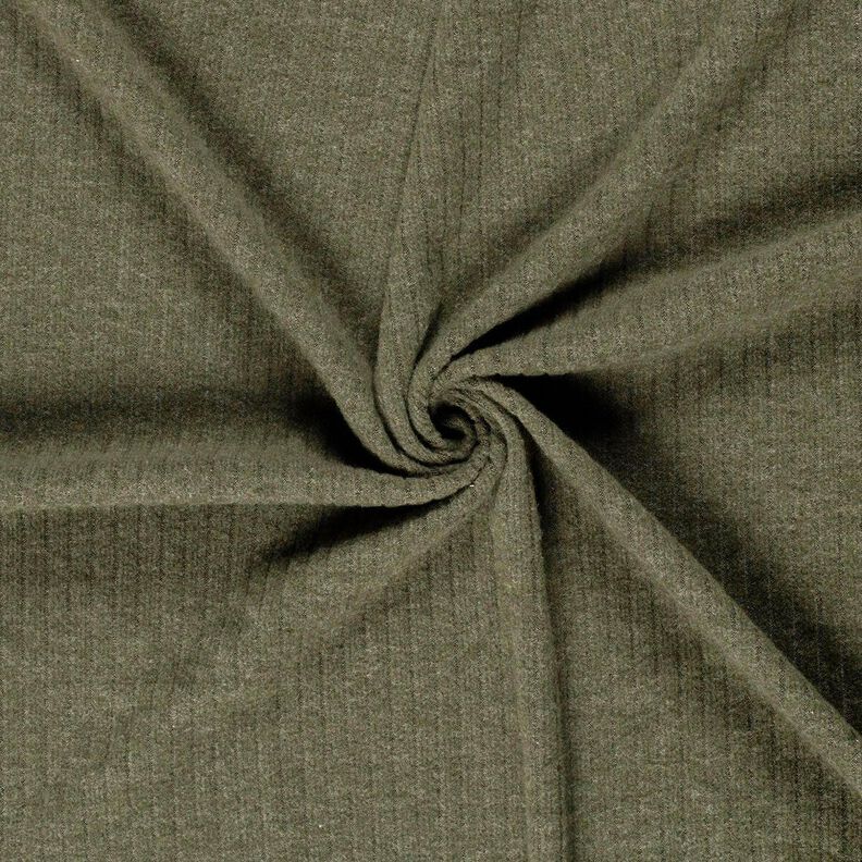Superzachte ribgebreid effen – donkergrenen, image number 3