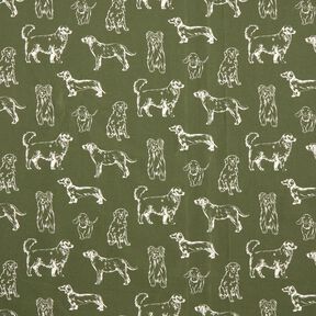 Decostof Canvas Honden – donkergrenen/creme, 