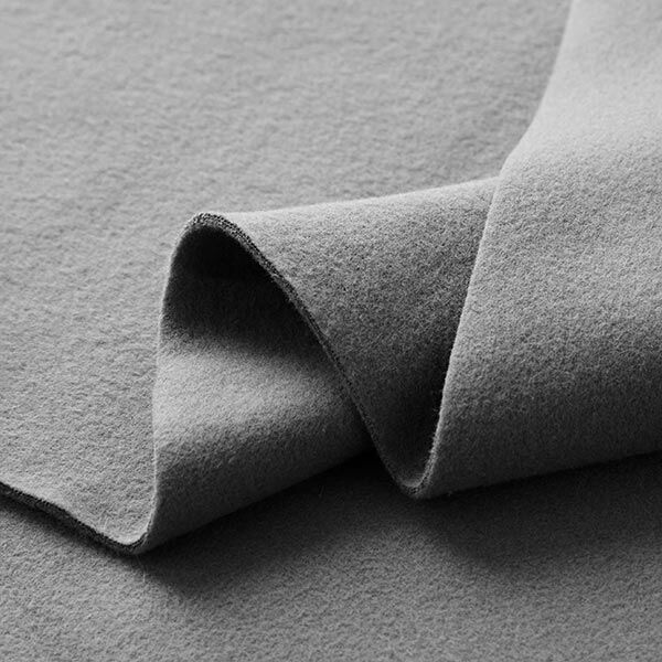 GOTS Katoenen fleece effen – leigrijs, image number 3