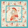 Satijnen paneel vogels en feeën | Katia Fabrics – aquablauw/creme,  thumbnail number 1