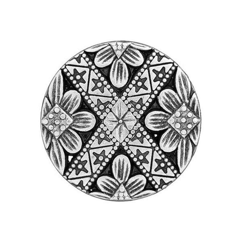 Metalen knoop klederdrachten 1 – zilver metalen,  image number 1