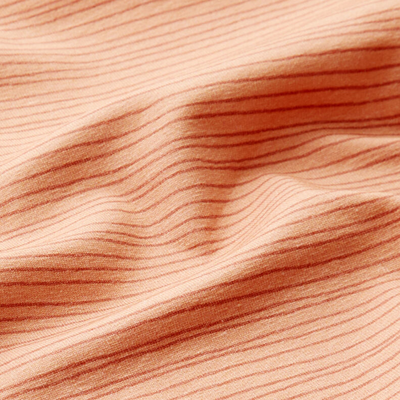 Katoenjersey smalle strepen – zalm,  image number 2