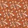Katoenpopeline geometrische bloemen – currygeel/donkerbruin,  thumbnail number 1