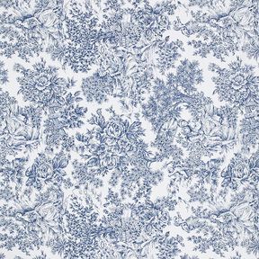 Decostof Canvas Romantiek – wit/blauw, 