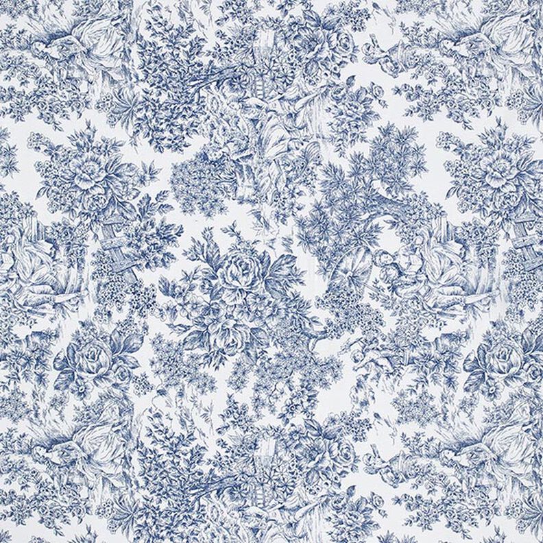 Decostof Canvas Romantiek – wit/blauw,  image number 1