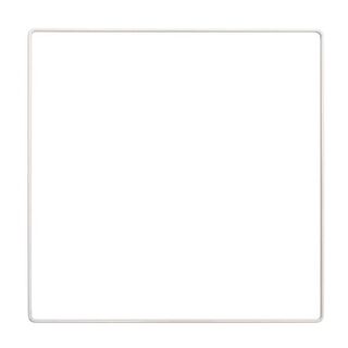 Metalen ring vierkant [ Ø 25 cm ] | Rico Design – wit, 
