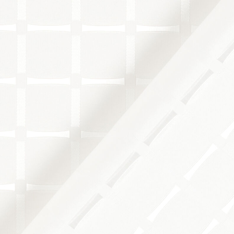 Voering taffeta jacquard geruit met glanzend effect – wit,  image number 4