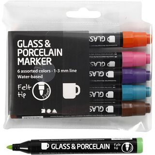 Glas- en porseleinstiften [ 6Stuk ], 