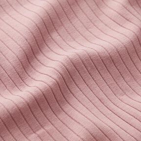 Ribjersey effen – oudroze, 