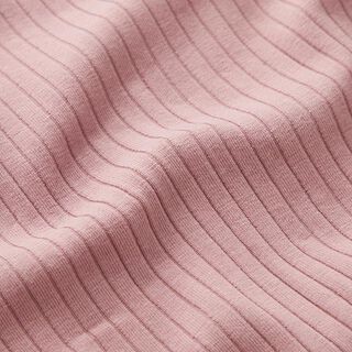 Ribjersey effen – oudroze, 