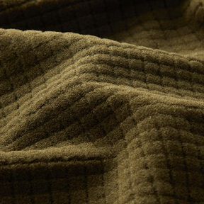 Structuur jersey vakjes – kaki,  Structuur jersey vakjes – kaki,