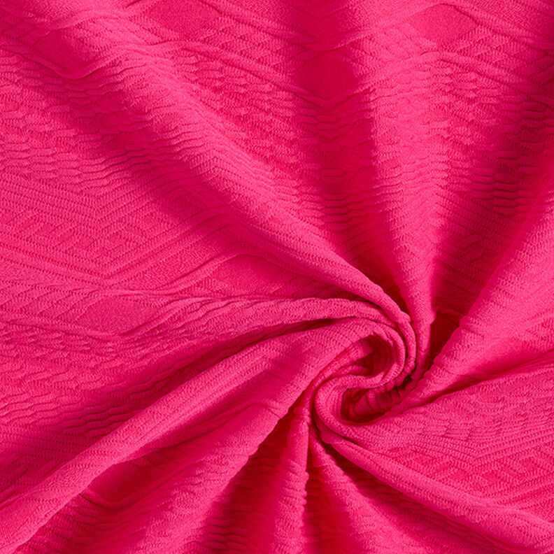 Jacquard jersey zigzag – intens roze,  image number 3