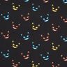 French Terry sommersweat Cheshire Cat Digitaal printen – zwart/kleurenmix,  thumbnail number 1