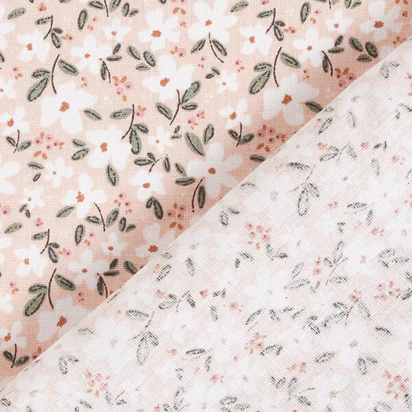 Biologisch katoenpopeline delicate bloemen – roos, image number 4