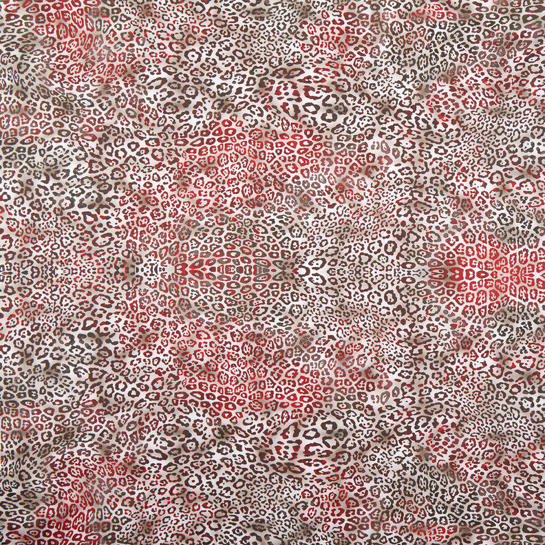 GOTS Katoenpopeline Luipaardpatroon | TCC x LOOKS by Wolfgang Joop – karmijnrood/licht taupe,  image number 1