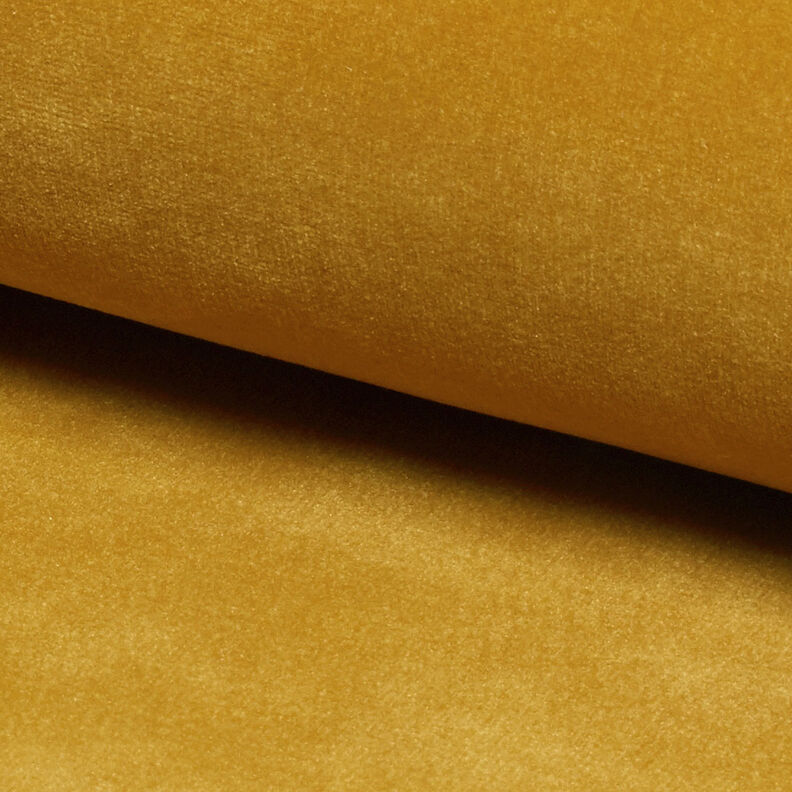 Bekledingsstof Fluweel – mosterd,  image number 2