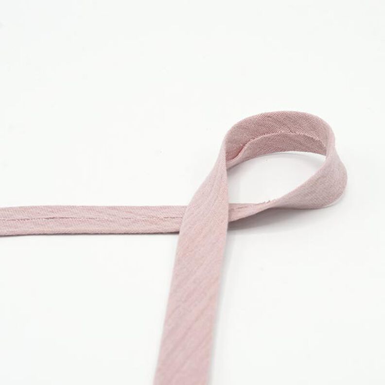 Biasband Mousseline [20 mm] – licht oudroze,  image number 1