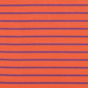 Badstof jersey Strepen | Poppy Fabrics – oranje/roodlila, 