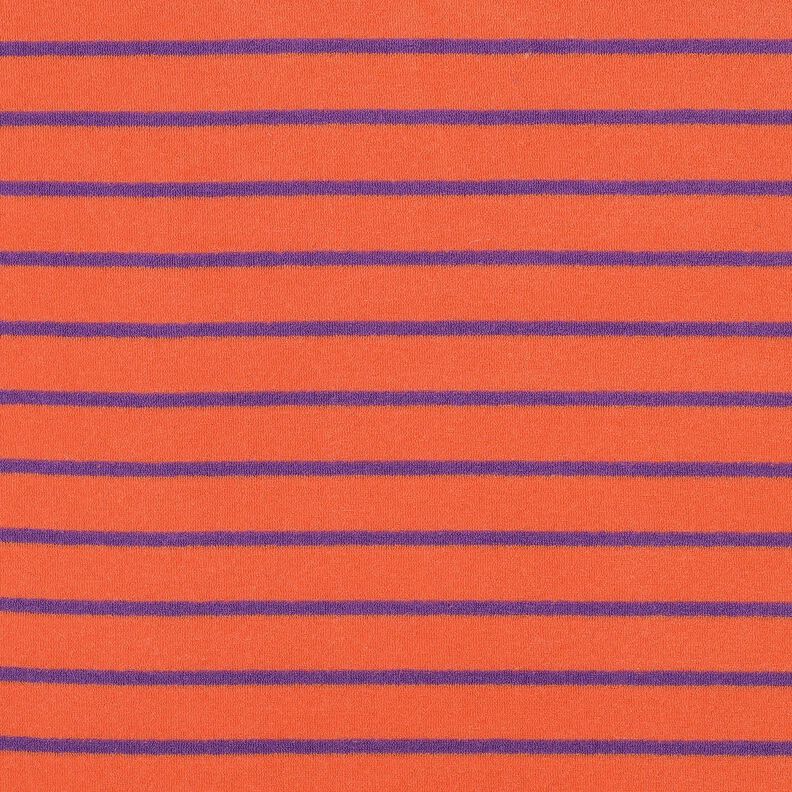 Badstof jersey Strepen | Poppy Fabrics – oranje/roodlila,  image number 1