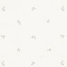 Katoenpopeline kleine bladerige takken – wit/nevelgrijs,  thumbnail number 1