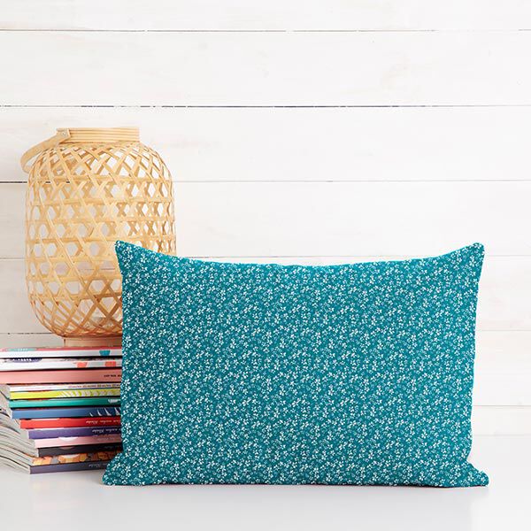 Katoenen stof cretonne Bloemetjes – blauw, image number 6