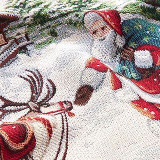 Panel Gobelin Kerstman lurex – ecru, 