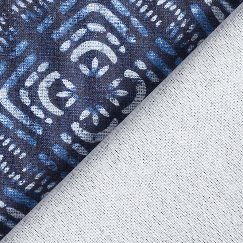 Decostof Canvas Batiktegels – indigo/wit, image number 4