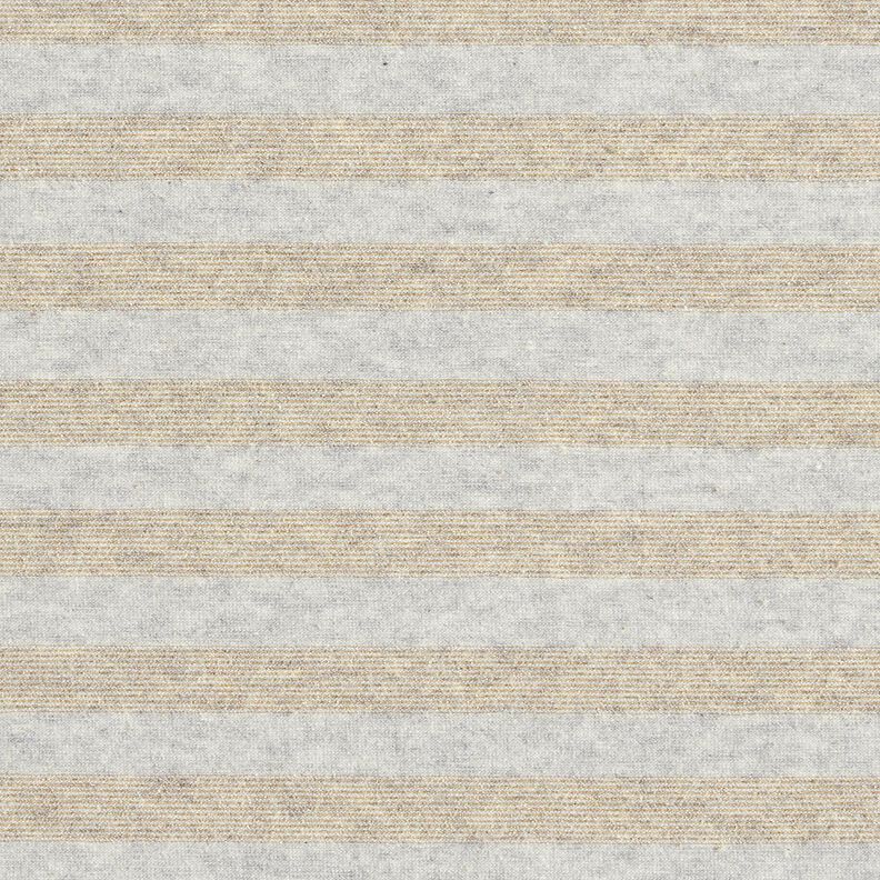 Katoenjersey melange glitterstrepen – lichtgrijs/goud metallic,  image number 1