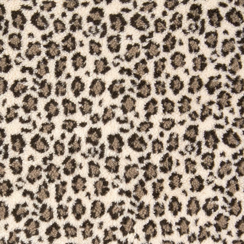 Teddy pluche Luipaardprint – lichtbeige/duingeel,  image number 1