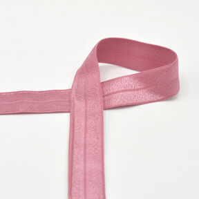 Elastisch bandje (rubberen vouw) glanzend [20 mm] – donker oudroze, 