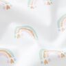 Katoenpopeline Glitter-regenbogen – wit/goud,  thumbnail number 3