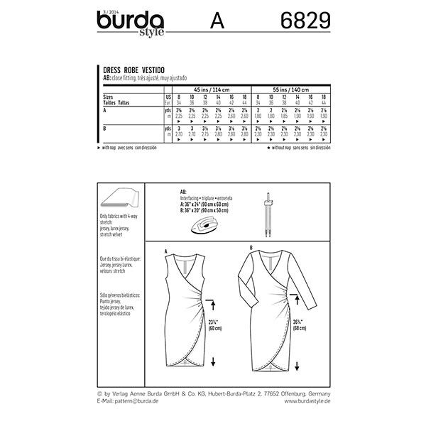 Jurk met wikkel-look, Burda 6829, image number 4