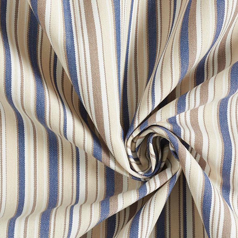 Luifelstof Fijne strepen – beige/jeansblauw,  image number 3