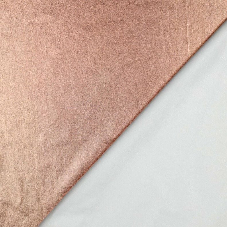 Katoenpopeline Met folie afgewerkt Effen – rosé goud metallic, image number 3