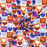 Katoenpopeline Diamanten harten | Poppy Fabrics – ivoor/koningsblauw,  thumbnail number 3