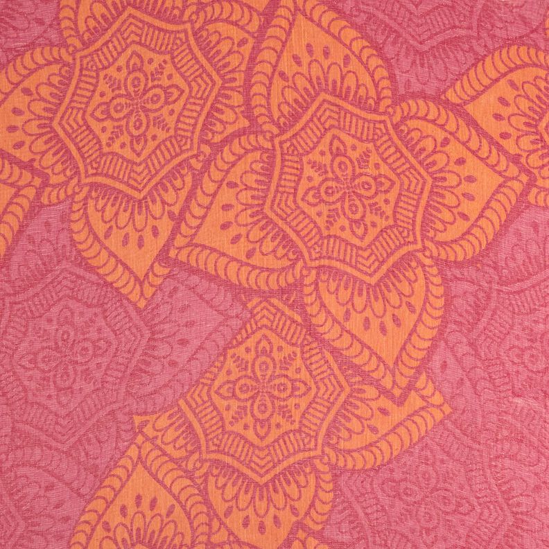 Strandkleding hamamdoek jacquard ornamenten – rood/perzik sinaasappel,  image number 1