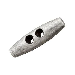 Knevelknoop, polyester gemetalliseerd – oudzilver, 