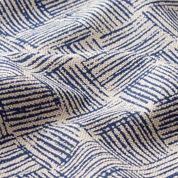 Decostof half panama Strepen – marineblauw, image number 2