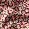 Katoenen stof Cretonne Bloemen-vakjes – roodbruin/licht taupe,  thumbnail number 2