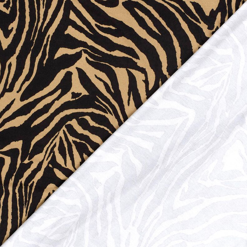 Viscosejersey Zebraprint – mocca/zwart, image number 4