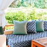 Outdoorstof jacquard Ikat patroon – blauw,  thumbnail number 6